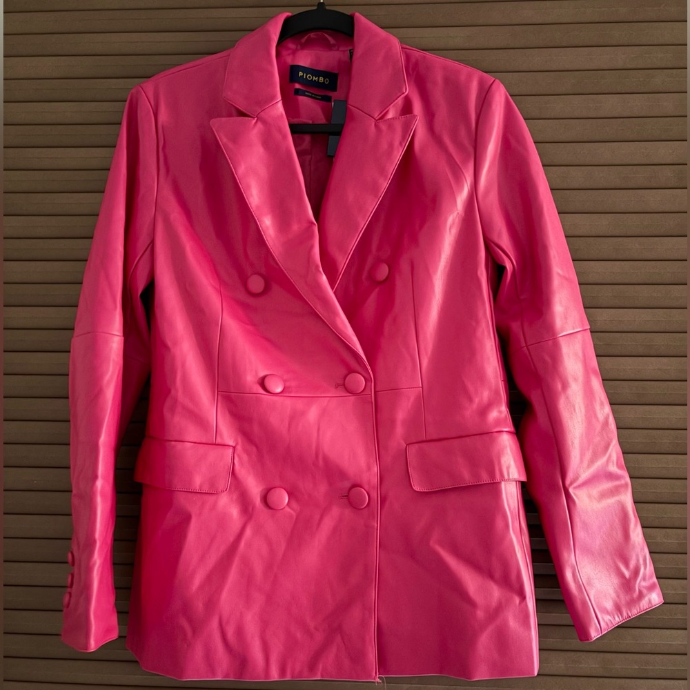 Piombo Bold Pink Double-Breasted Blazer